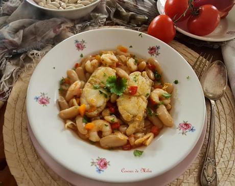 Fabas de Lourenzá con rape y gambas