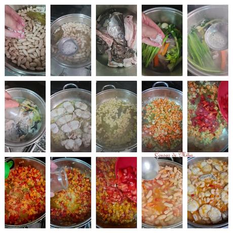 Fabas de Lourenzá con rape y gambas Fabas de Lourenzá con rape y gambas