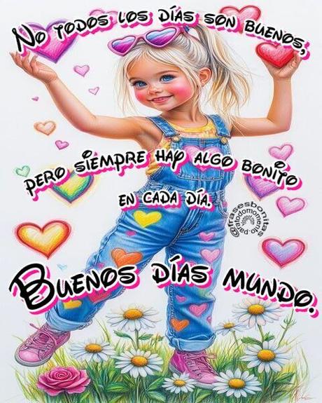 No todos los días son buenos, pero siempre hay algo bonito en cada día. Buenos días mundo.
