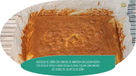 BIZCOCHO DE LIMÓN CON SEMILLAS DE AMAPOLA {FÉCULA DE TAPIOCA-HARINA INTEGRAL DE AVENA-PSYLLIUM-GOMA XANTANA} LOS TELARES DE SIL-BY SIL DE LEÓN