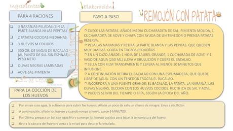 RECETA REMOJÓN CON PATATA {ENSALADA DE VERANO MUY RICA} LOS TELARES DE SIL