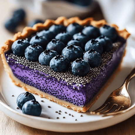 Pastel de arándanos y semillas de chía sin horno Pastel de arándanos y semillas de chía sin horno