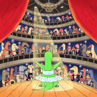 Dinosaurios en la ciudad por Jay Eunji Lee