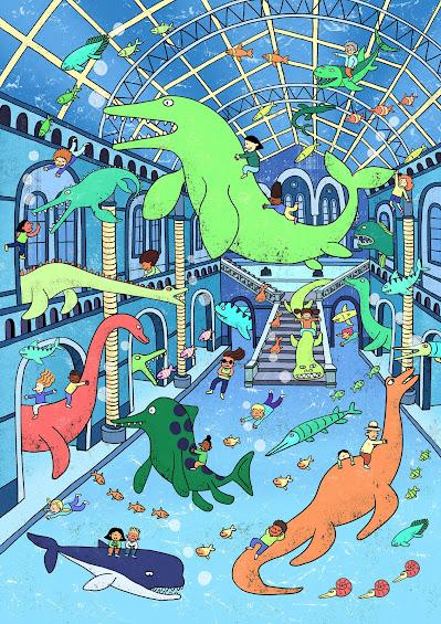 Dinosaurios en la ciudad por Jay Eunji Lee