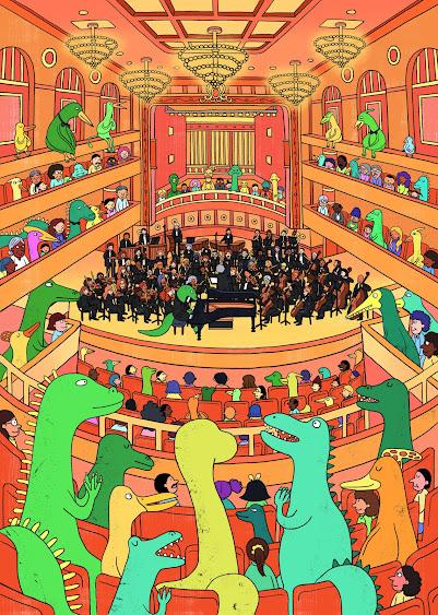 Dinosaurios en la ciudad por Jay Eunji Lee