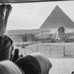 grayscale photography of The Great Sphinx of Giza