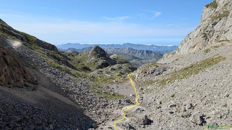 Inicio de la Canal de las Vacas junto al Refugio de Andara