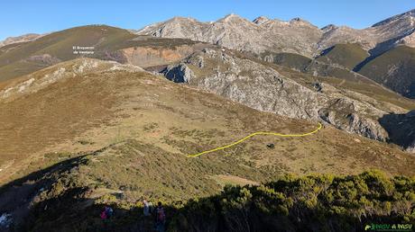 El PICO FERREIRÚA desde el PUERTO de VENTANA, Teverga Zona donde bordeamos el Boquerón de Ventana