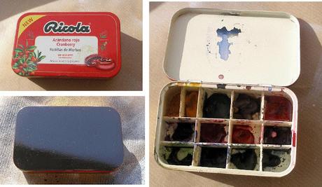 Haciendo en casa cajas y paletas para acuarela