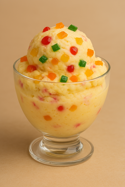 HELADO DE MIL FRUTAS AL BRANDY O TUTTI FRUTTI