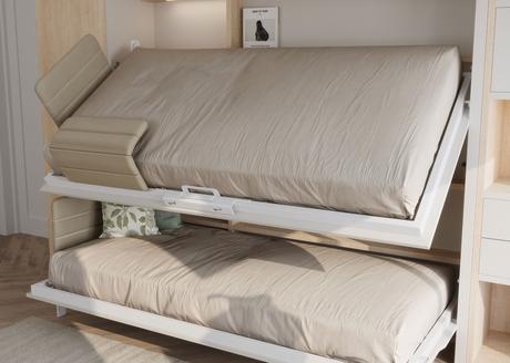 Camas abatibles: todo lo que necesitas saber para transformar tu espacio 19 10209 dormitorio juvenil con litera abatible - Camas abatibles: todo lo que necesitas saber para transformar tu espacio