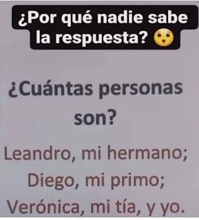 Respuesta correcta aquí al acertijo de cuántas personas son