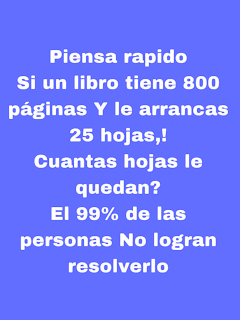 Aquí la respuesta al Acertijo de las hojas del libro 🙂👇 Aquí la respuesta al Acertijo de las hojas del libro 🙂👇