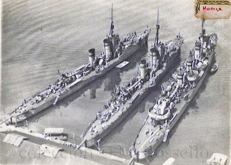 MUSSOLINI, FRANCO Y UNOS BUQUES DE GUERRA