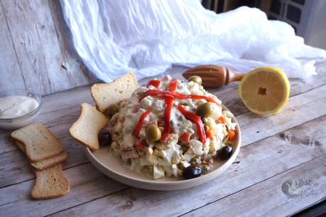 Ensaladilla rusa sin patata ( con coliflor)