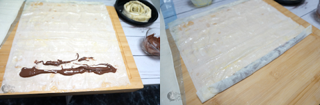 Ensaimada de masa filo con Nutella en freidora de aire