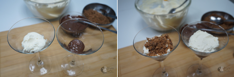 Copas de mascarpone y Nutella