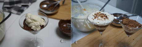 Copas de mascarpone y Nutella