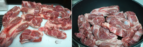 Cordero en salsa de verduras