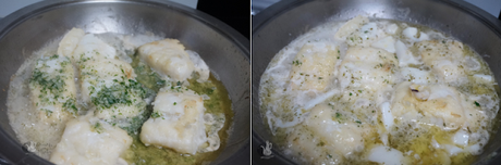 Bacalao en salsa con sepia Bacalao en salsa con sepia