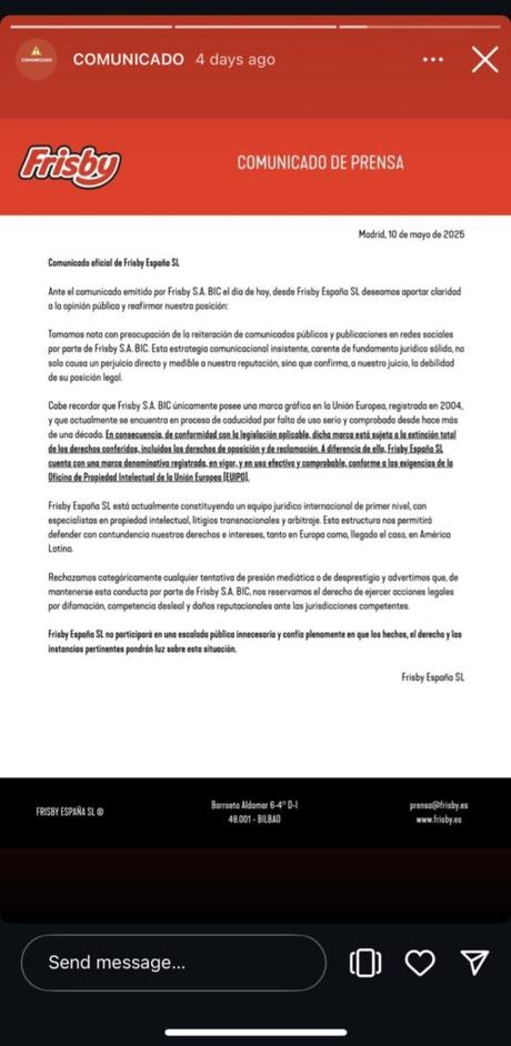 ¿Qué pasa con Frisby en España?