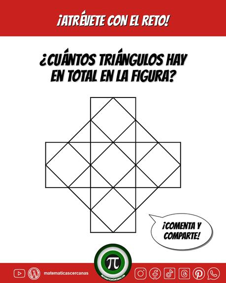¿Cuántos triángulos hay en total en la figura? ¡Atrévete con el reto! ¿Cuántos triángulos hay en total en la figura? ¡Atrévete con el reto!