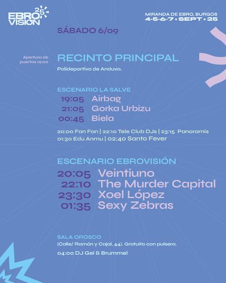 Horarios del Ebrovisión 2025 en Miranda de Ebro