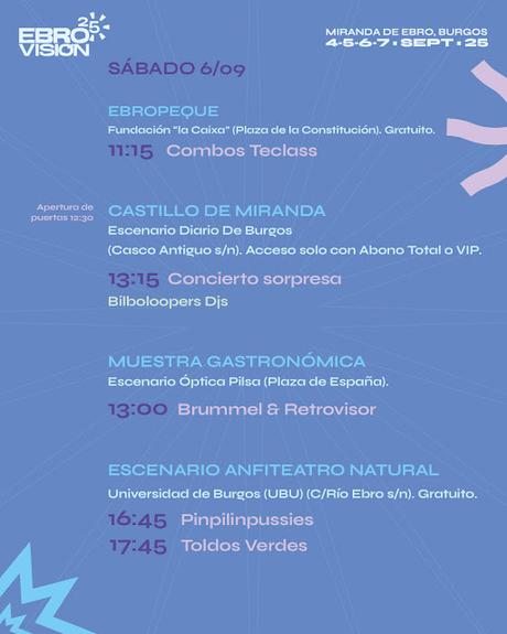 Horarios del Ebrovisión 2025 en Miranda de Ebro