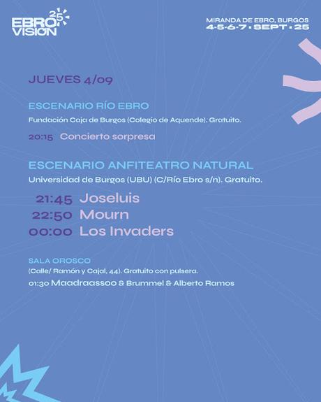 Horarios del Ebrovisión 2025 en Miranda de Ebro