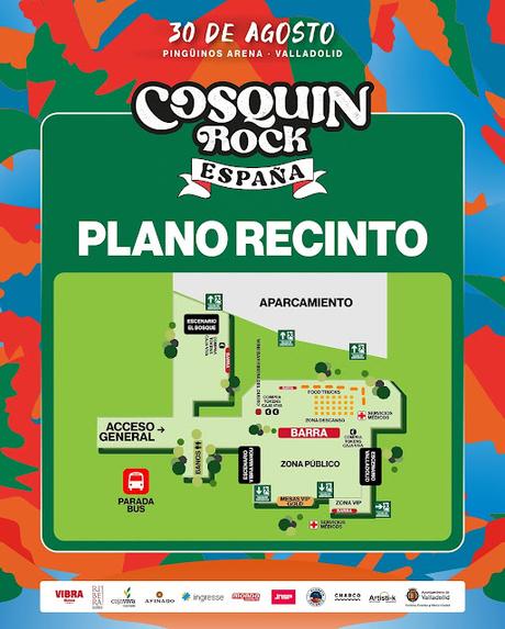 Plano del recinto del Cosquín Rock 2025