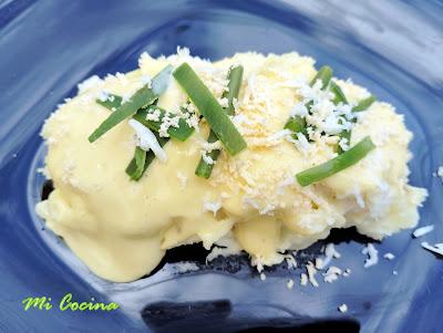 ENSALADILLA MALAGUEÑA DE MERLUZA Y PATATAS CON HABICHUELAS VERDES.