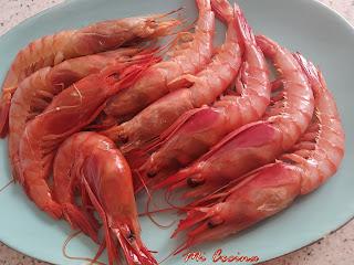 CAZUELA DE ARROZ CALDOSO CON BROTOLAS Y  GAMBAS ROJAS