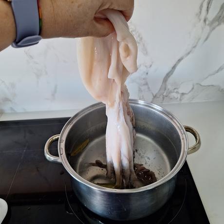 Pulpo de ración a la plancha con arroz basmati Pulpo de ración a la plancha con arroz basmati