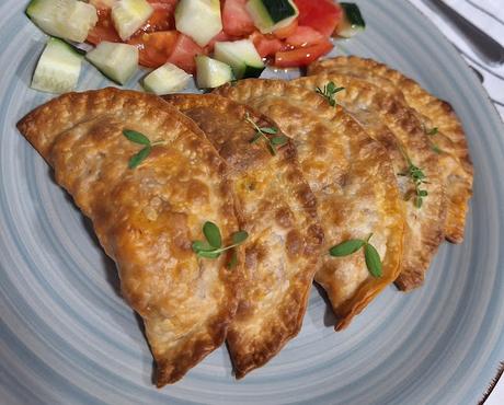 Empanadillas de pollo y verduras en airfryer
