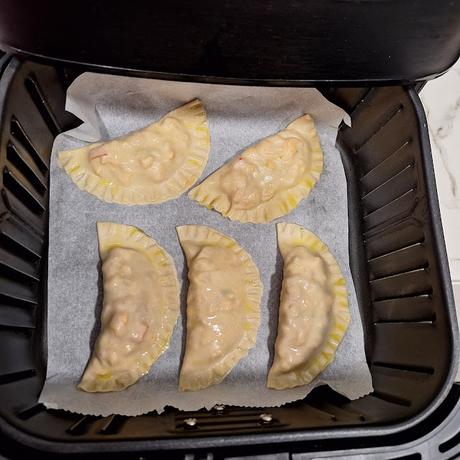Empanadillas de pollo y verduras en airfryer