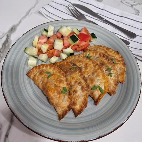 Empanadillas de pollo y verduras en airfryer