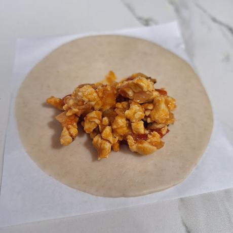 Empanadillas de pollo y verduras en airfryer