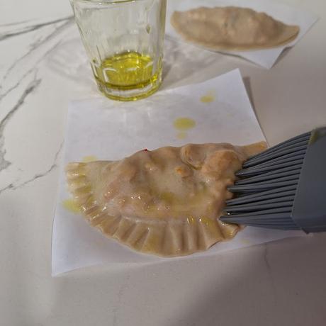 Empanadillas de pollo y verduras en airfryer