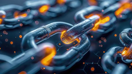 3d rendering of blockchain technology