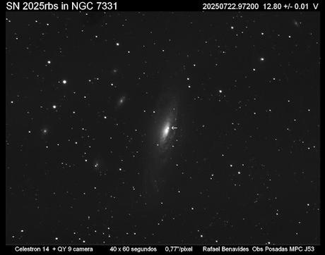 SN2025rbs en su camino al máximo