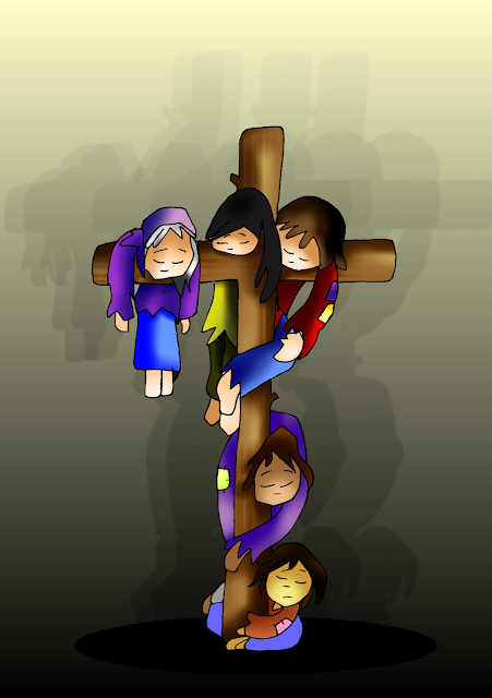 «Con los crucificados»