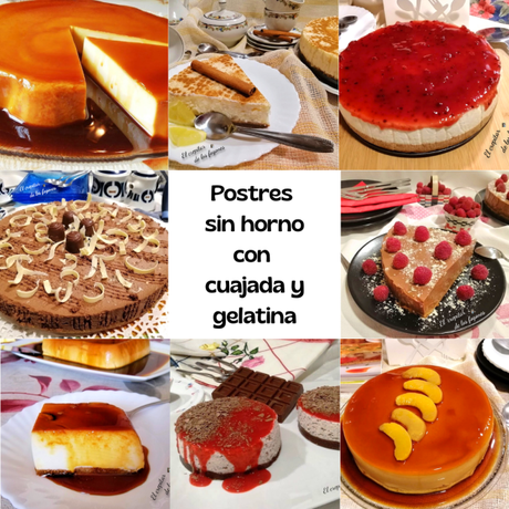 8 POSTRES SIN HORNO CON CUAJADA Y GELATINA 8 POSTRES SIN HORNO CON CUAJADA Y GELATINA