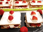 Pasteles hojaldre fresas nata