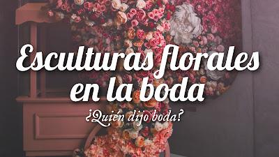 Esculturas florales en la boda