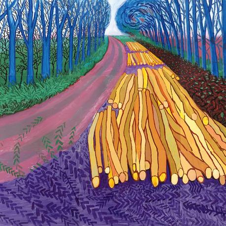David Hockney, la vida a todo color Winter Timber 2009 óleo sobre quince lienzos 1