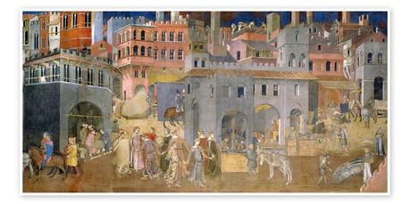 Amanece la pintura en Siena Ambroglio Lorenzetti El buen gobierno en la ciudad y en el campo