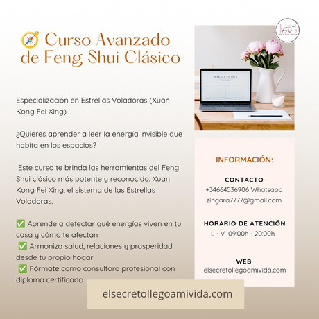 ✨Curso Feng Shui Clásico Estrellas voladoras✨🔺Comenzamos el 16 de octubre a las 18:00h