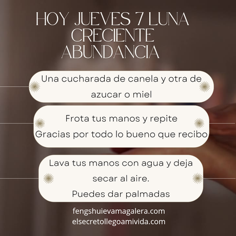 🌙 Hoy Jueves 7 es Luna Creciente 🌒 ✨