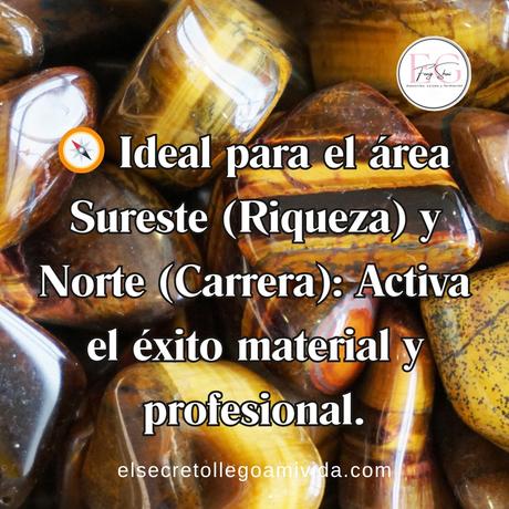 ✨ El ojo de tigre es la piedra del coraje y la abundancia.🧡