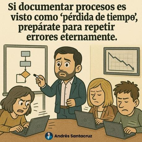 Si documentar procesos es visto como pérdida de tiempo, prepárate para repetir errores eternamente. Si documentar procesos es visto como pérdida de tiempo, prepárate para repetir errores eternamente.